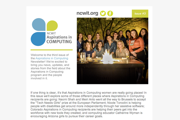 NCWIT Aspirations in Computing: Issue #3
