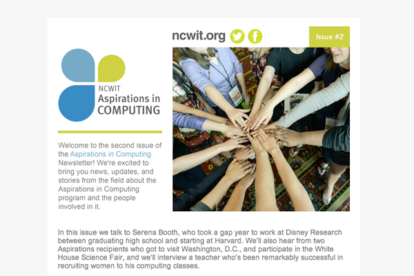 NCWIT Aspirations in Computing: Issue #2