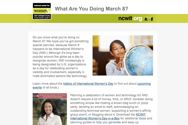 What Are You Doing March 8?