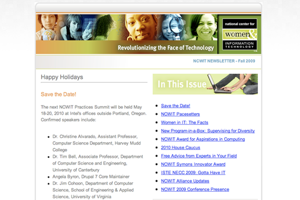 Fall 2009 NCWIT Newsletter