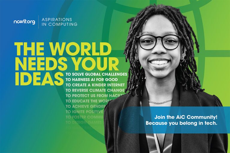 A thumbnail with the headline The world needs your ideas, and call to action, Join the AiC Community because You Belong