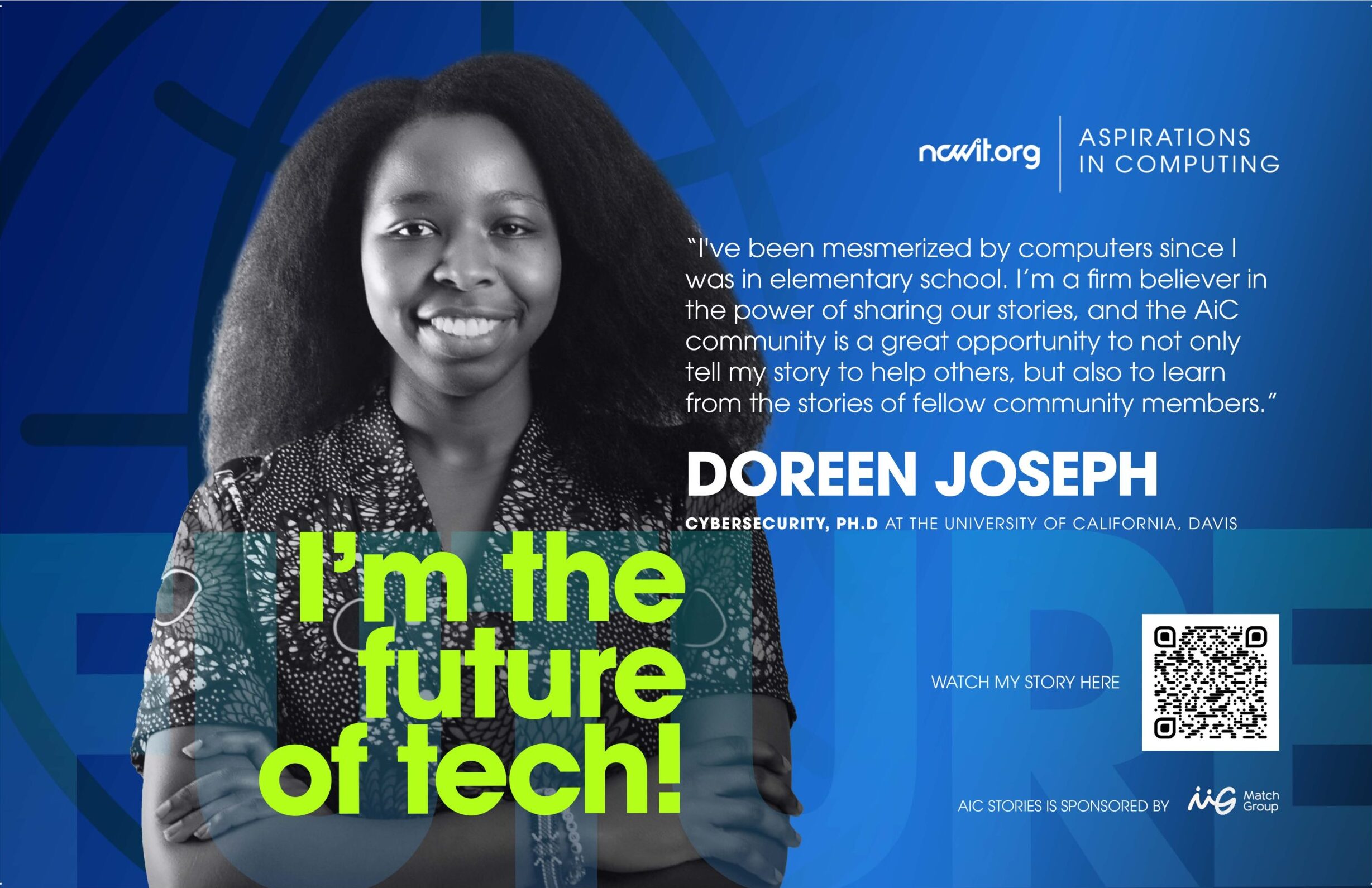 Aspirations in Computing Ambassador Doreen Joseph