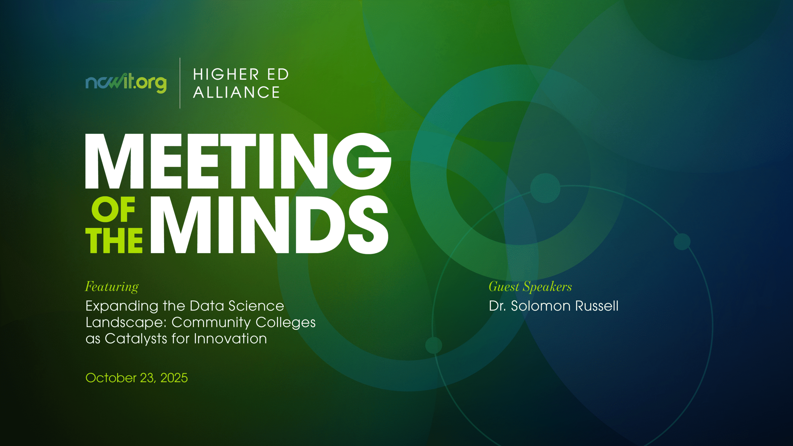 Meeting of the Minds - Expanding the Data Science Landscape: Community Colleges as Catalysts for Innovation