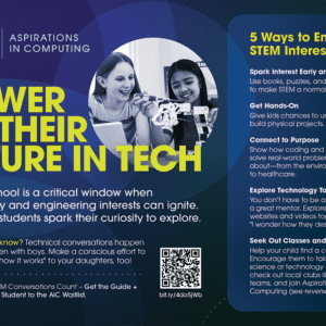 A thumbnail for the Middle School Outreach Card that reads "Power Up Their Future in Tech"